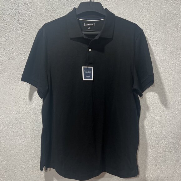 Club Room Pique Polo Stretch Black Cotton Blend New With Tags ($39.50) Men XL - Picture 1 of 13